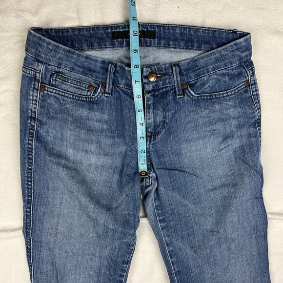 Joe's Blue Denim Jeans Size 26 Medium Wash Flared Jeans Low-Rise Embroidered Y2K - Picture 13 of 14